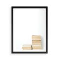 Plakat w ramie 50x70 - Estetyka Literatury - stos książek, minimalistyczna kompozycja - rama czarna
