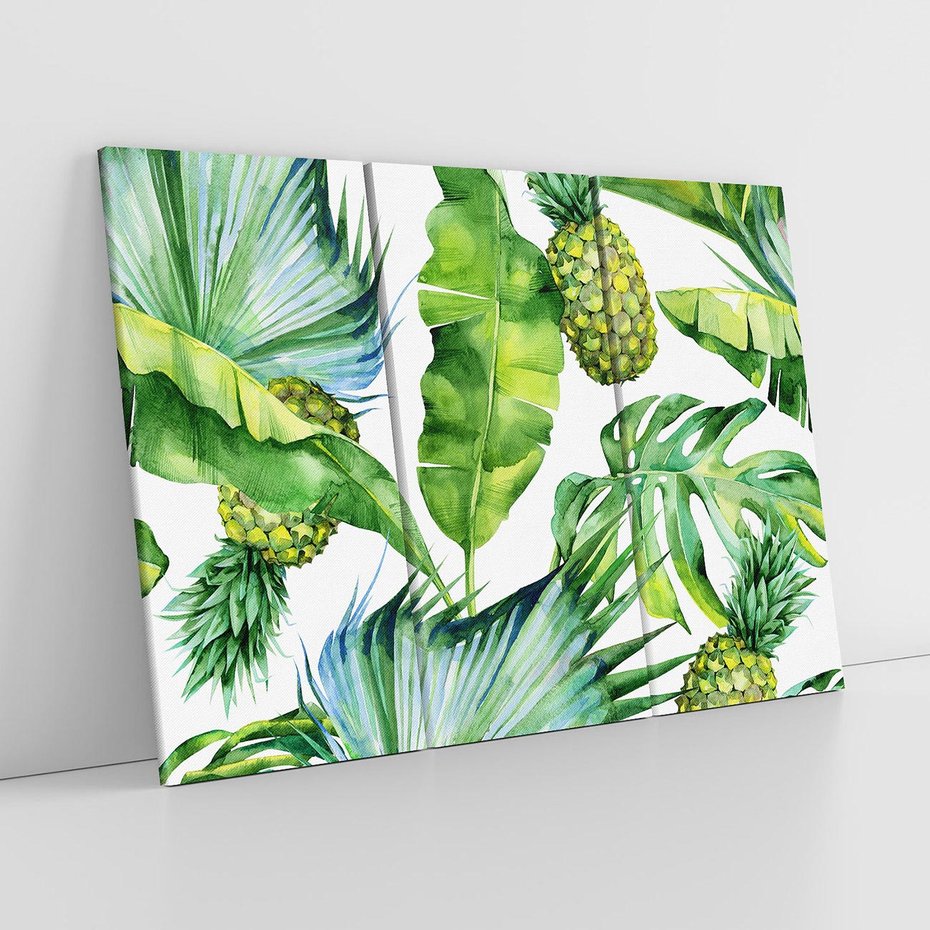 Obraz na płótnie 120x80 - Oaza Natury - liście, tropikalne