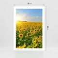 Plakat bez ramy 21x30 - Idylla na łące słoneczników - łąka, słoneczniki