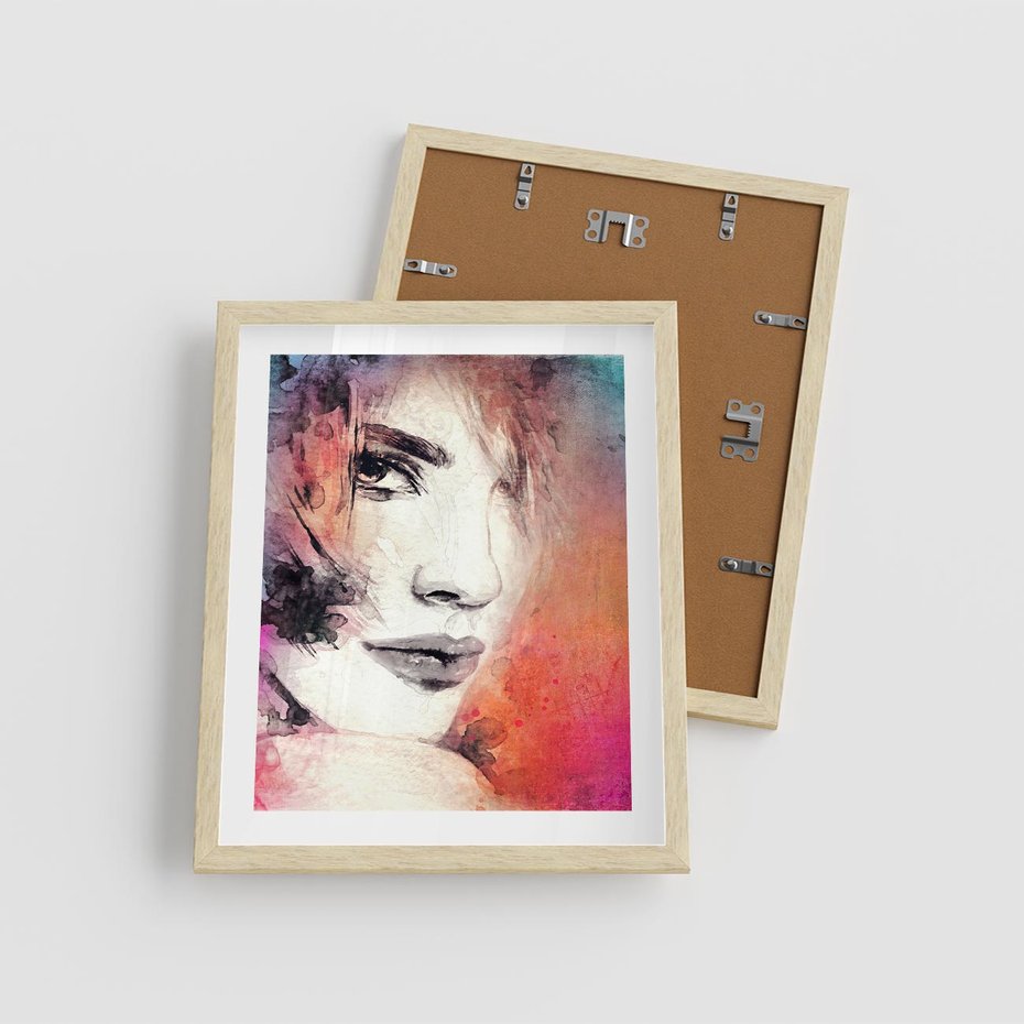 Plakat w ramie 40x50 - Kobieta w sztuce - portret, kobieta - rama drewno
