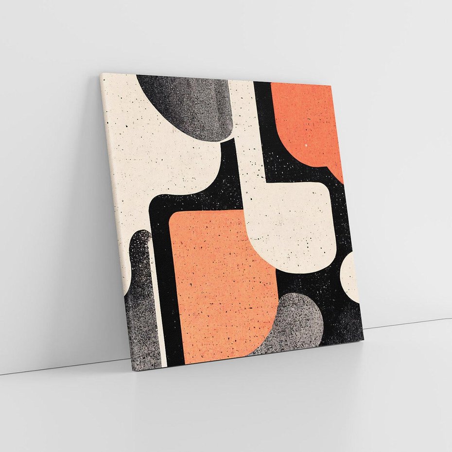 Obraz na płótnie 50x50 - Loftowa Harmonia - abstrakcja, styl loftowy