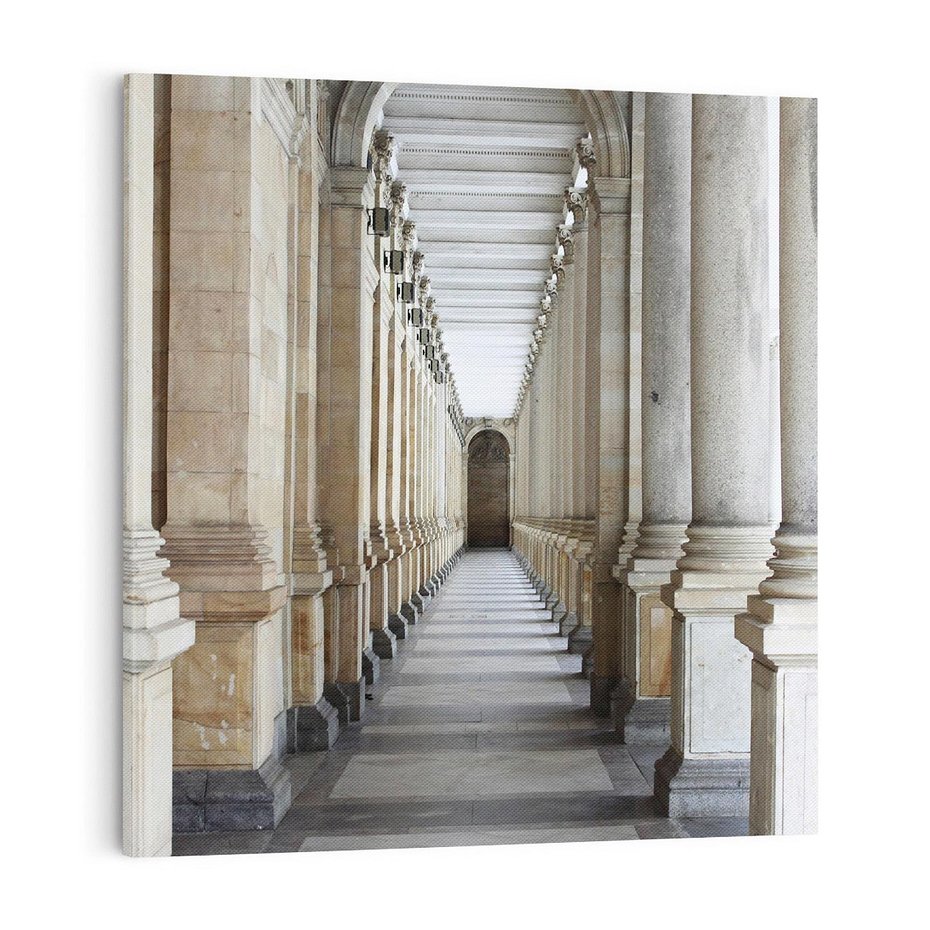 Obraz na płótnie 70x70 - Uroki Kolumn - kolumny, architektura