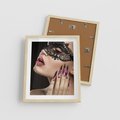 Plakat w ramie 40x50 - Piękno na tipsach - beauty, manicure - rama drewno