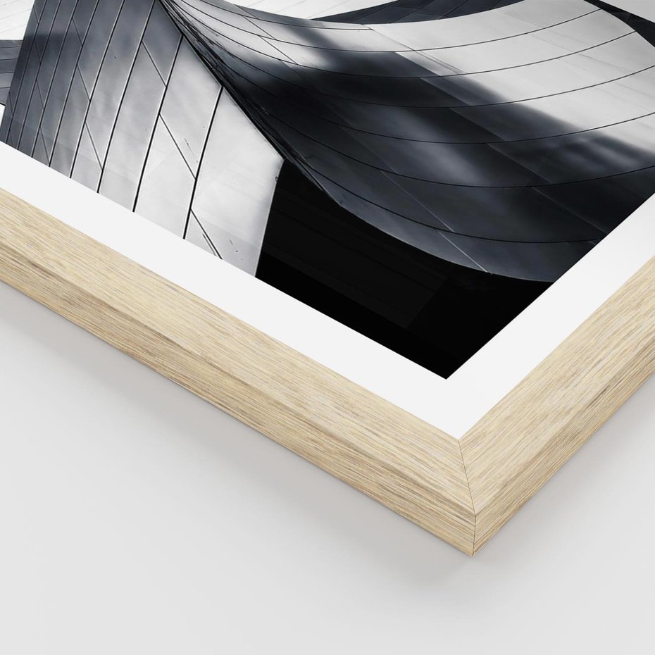 Plakat w ramie 40x50 - Miasto Współczesności - architektura, nowoczesne budynki - rama drewno