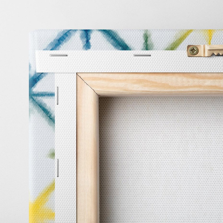 Obraz na płótnie 70x100 - Wibracje podświadomego hałasu - tęczowe kolorowe plamy, wybuchy