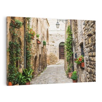 Obraz na płótnie 100x70 - Urok Uliczki we Włoszech - uliczka, Włochy