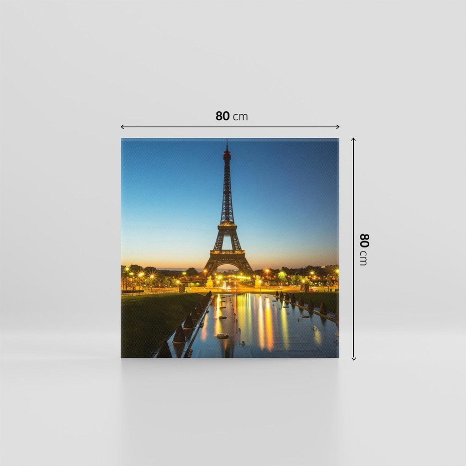 Obraz na płótnie 80x80 - Romantyczny Paryż: Wieża Eiffla - Paryż, Wieża