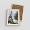 Plakat w ramie 30x40 - Delikatność kolorów - wieża, Eiffla - rama drewno
