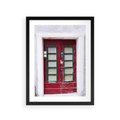 Plakat w ramie 30x40 - Retro Przez Drzwi - drzwi, retro - rama czarna