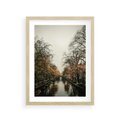 Plakat w ramie 30x40 - Jesienne Spacerki po Holenderskich Kanałach - kanały, Holandia - rama drewno