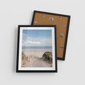 Plakat w ramie 40x50 - Plażowy pomost - plaża, pomost - rama czarna