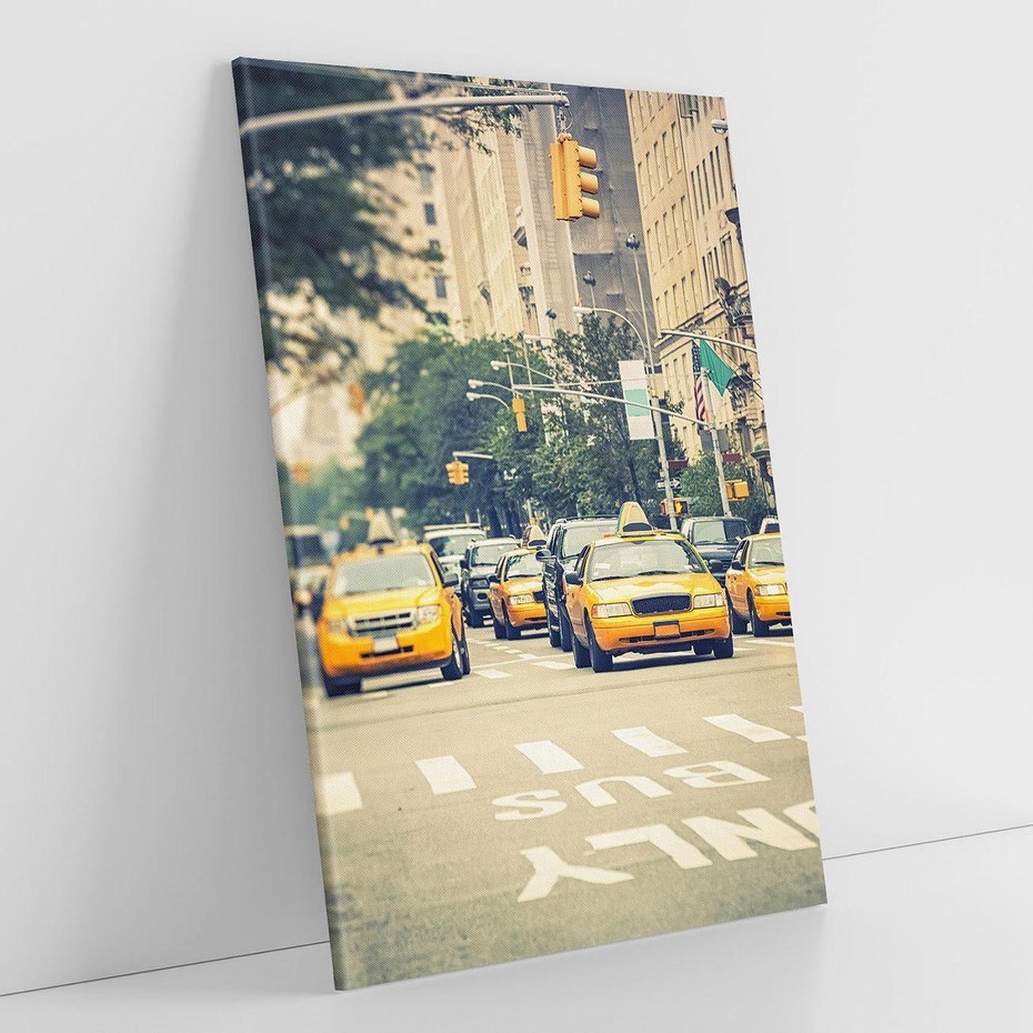 Obraz na płótnie 70x100 - Miasto Taksówek - taksówki, miasto