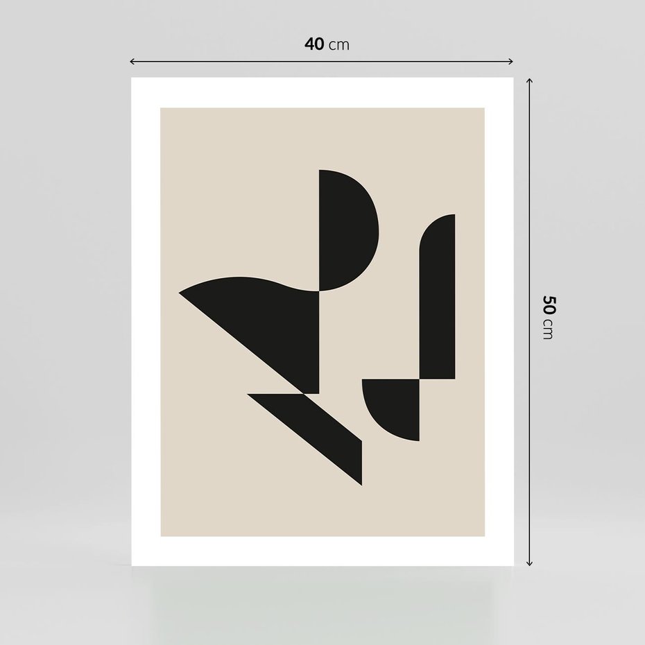 Plakat bez ramy 40x50 - Rozkwitająca Abstrakcja - abstrakcyjne geometryczne kształty, minimalizm