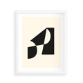 Plakat w ramie 40x50 - Rozświetlony Cień - abstrakcyjna sztuka, geometria - rama biała