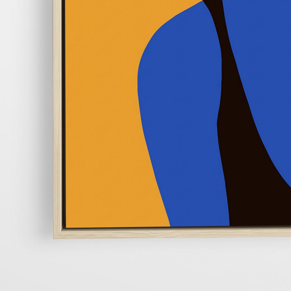 Obraz w ramie 70x100 - Zaklęte Zniknięcie - sztuka nowoczesna, plakat - rama drewno