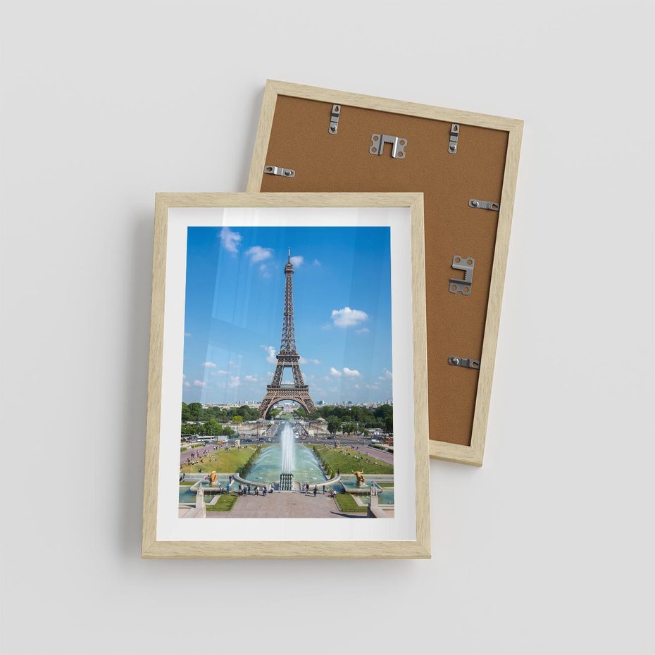 Plakat w ramie 30x40 - Wieża Eiffla - Eiffla, Paryż - rama drewno