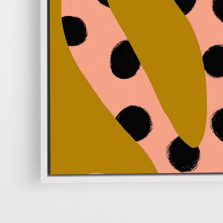 Obraz w ramie 50x50 - Rozkwitająca Wolność Boho - abstrakcyjne boho kształty, dziwne - rama biała