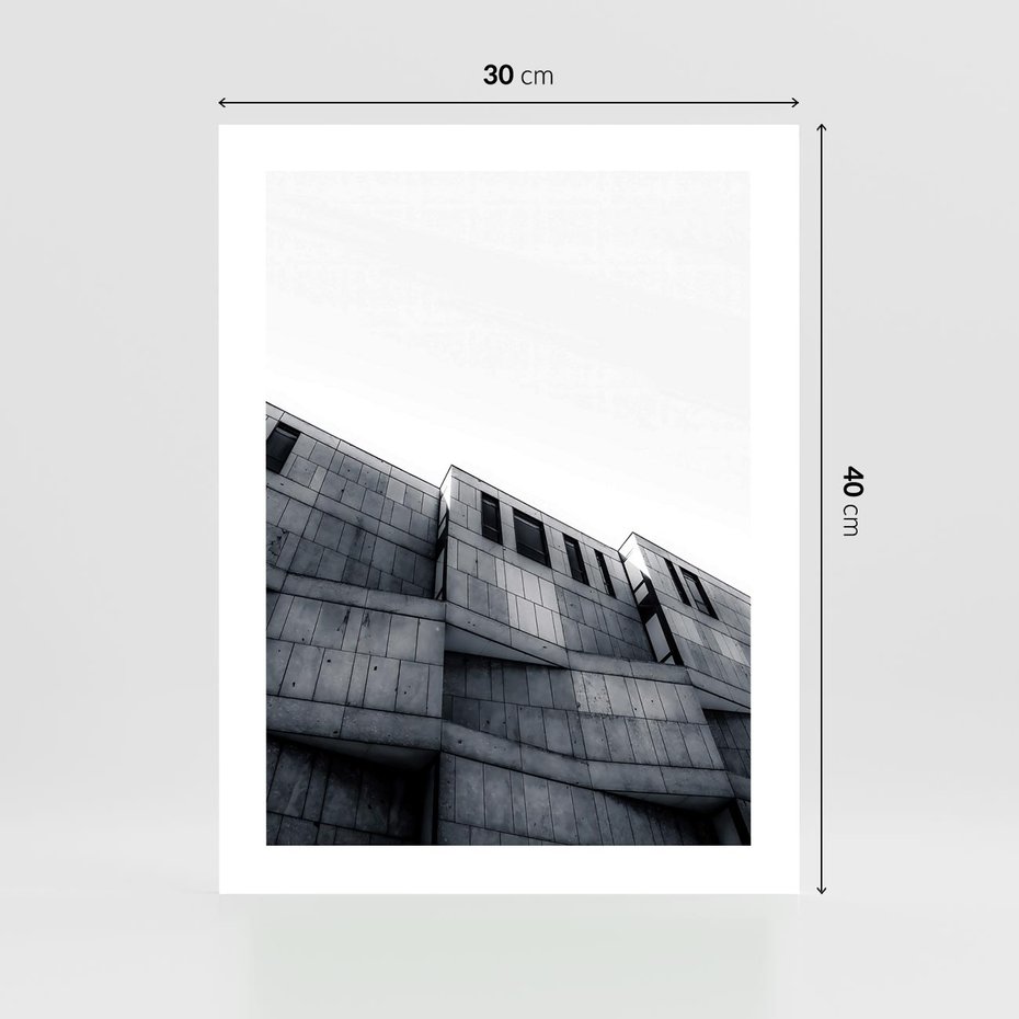 Plakat bez ramy 30x40 - Surowa Elegancja Architektury - architektura, surowe formy