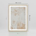 Plakat w ramie 50x70 - Beżowa Ściana z Łuszczącą Się Farbą - stara ściana, beżowa - rama drewno