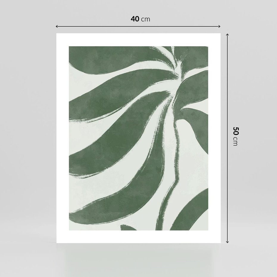 Plakat bez ramy 40x50 - Zieleń Wewnętrznego Spokoju - zielony plakat, roślinne inspiracje
