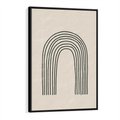 Obraz w ramie 50x70 - Intrygujące Zagięcia - boho plakat, czarna tęcza - rama czarna