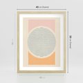 Plakat w ramie 40x50 - Rozbijająca Opowieść - geometryczne kształty, koła - rama drewno