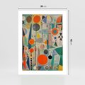 Plakat bez ramy 30x40 - Wewnętrzne Zagadki Kształtów - abstrakcyjny obraz, sztuka abstrakcji