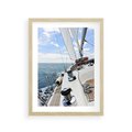 Plakat w ramie 30x40 - Moc żaglowca na pełnym morzu - żaglowiec, jacht - rama drewno