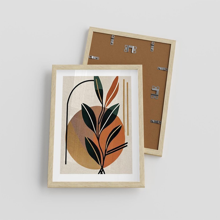 Plakat w ramie 30x40 - Boho Impulsy Kreatywności - boho obraz, abstrakcja - rama drewno