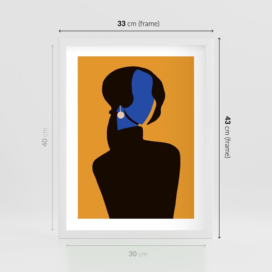 Plakat w ramie 30x40 - Transformacja Form - sztuka nowoczesna, plakat - rama biała