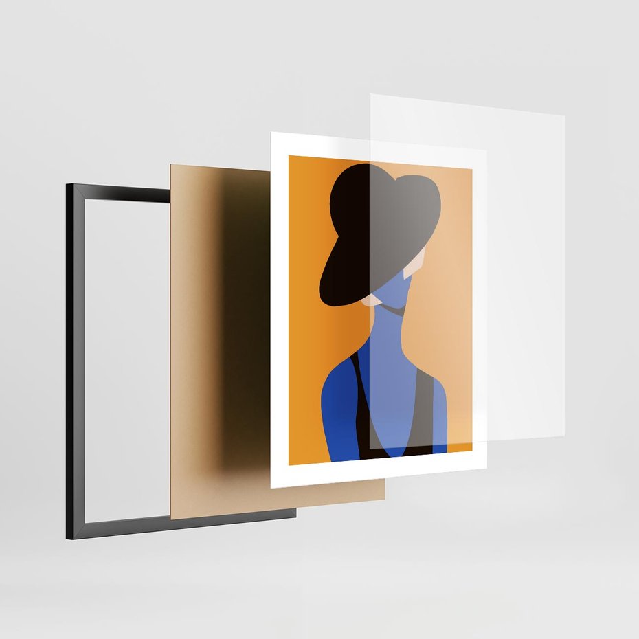 Plakat w ramie 40x50 - Zaklęte Zniknięcie - sztuka nowoczesna, plakat - rama czarna