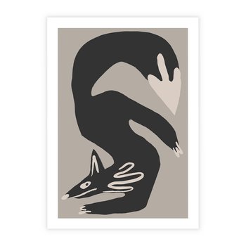 Plakat bez ramy 21x30 - Ekspresja Skandynawskiego Światła - skandynawska sztuka, lis