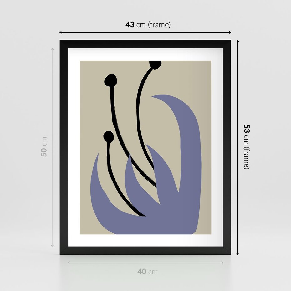 Plakat w ramie 40x50 - Bezgraniczne Przenikanie - minimalizm, boho plakat - rama czarna