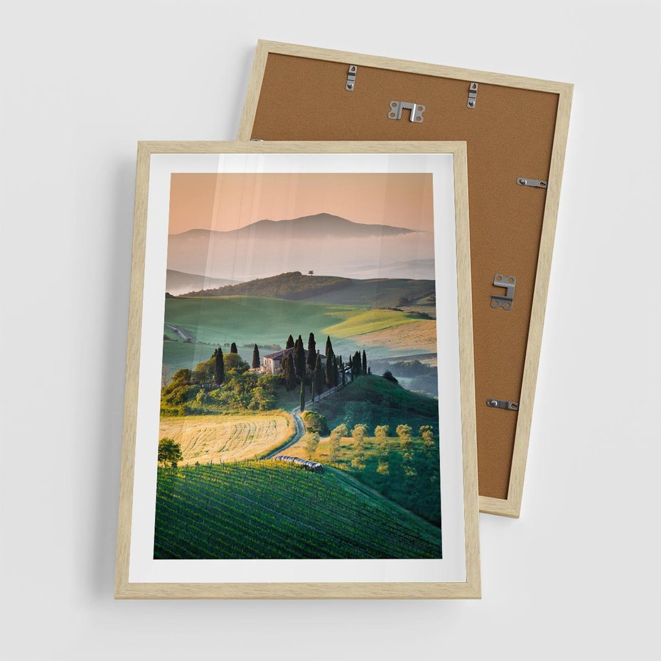 Plakat w ramie 50x70 - Perspektywa malowniczego widoku - widok, perspektywa - rama drewno