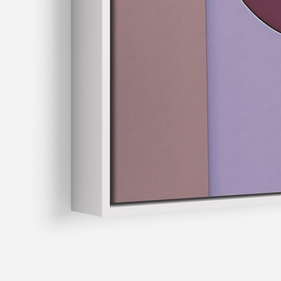 Obraz w ramie 50x70 - Przenikanie przestrzeni czasu - abstrakcja, geometria - rama biała