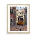 Plakat w ramie 50x70 - Lizbońskie tramwaje - podróż w czasie - Lizbona, tramwaj - rama drewno
