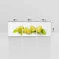 Obraz na płótnie 90x30 - owocowa eksplozja - limonki, owoce