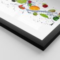 Plakat w ramie 40x50 - Kulinarne Inspiracje - owoce, woda - rama czarna