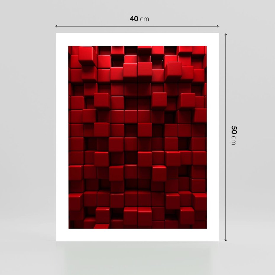 Plakat bez ramy 40x50 - Geometryczne 3D: wizja przestrzeni - geometryczne, 3D