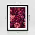 Plakat w ramie 40x50 - Róże - piękno kwiatów - róże, kwiaty - rama czarna