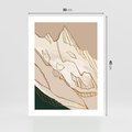 Plakat bez ramy 30x40 - Góry w Złocie i Minimalizmie - grafika, złote góry