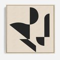 Obraz w ramie 80x80 - Rozkwitająca Abstrakcja - abstrakcyjne geometryczne kształty, minimalizm - rama drewno