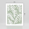 Plakat bez ramy 40x50 - Oaza Zieleni - zielona abstrakcja, zgaszona zieleń