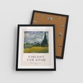 Plakat w ramie 40x50 - Pole z Cyprysami - reprodukcja obrazu, van gogh - rama czarna