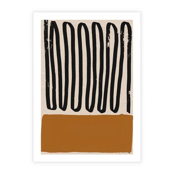 Plakat bez ramy 21x30 - Boho Impulsy Kreatywności - abstrakcyjny plakat, brąz