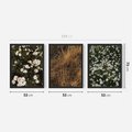 Zestaw obrazy w ramie 50x70 galeria - Boho, kwiaty, suche, trawy - rama czarna