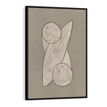 Obraz w ramie 50x70 - Zaklęte Anomalie - nowoczesna geometryczna sztuka, loftowe wnętrze - rama czarna