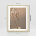 Plakat w ramie 40x50 - Subtelna gipsówka - gipsówka, suche - rama drewno