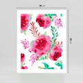 Plakat bez ramy 40x50 - Delikatna Akwarela - kwiaty, akwarela