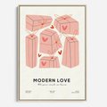 Obraz w ramie 70x100 - Nowoczesna Miłość - nowoczesna grafika, pastelowe kolory - rama drewno